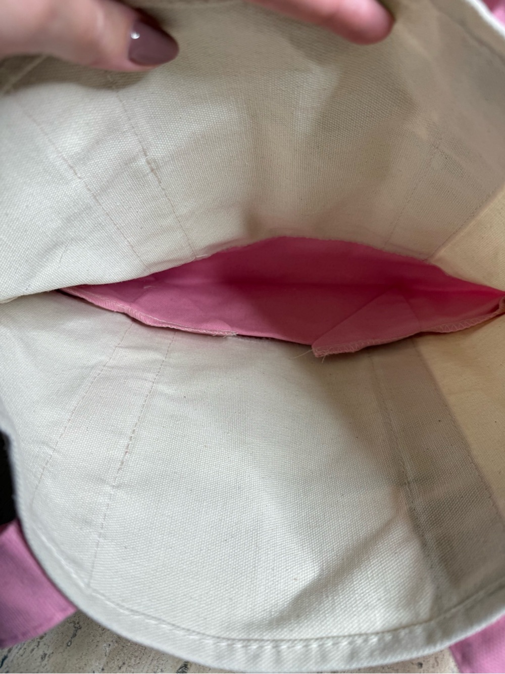 Trader Joe's Pastel Pink Mini Canvas Tote - Picture 8 of 8